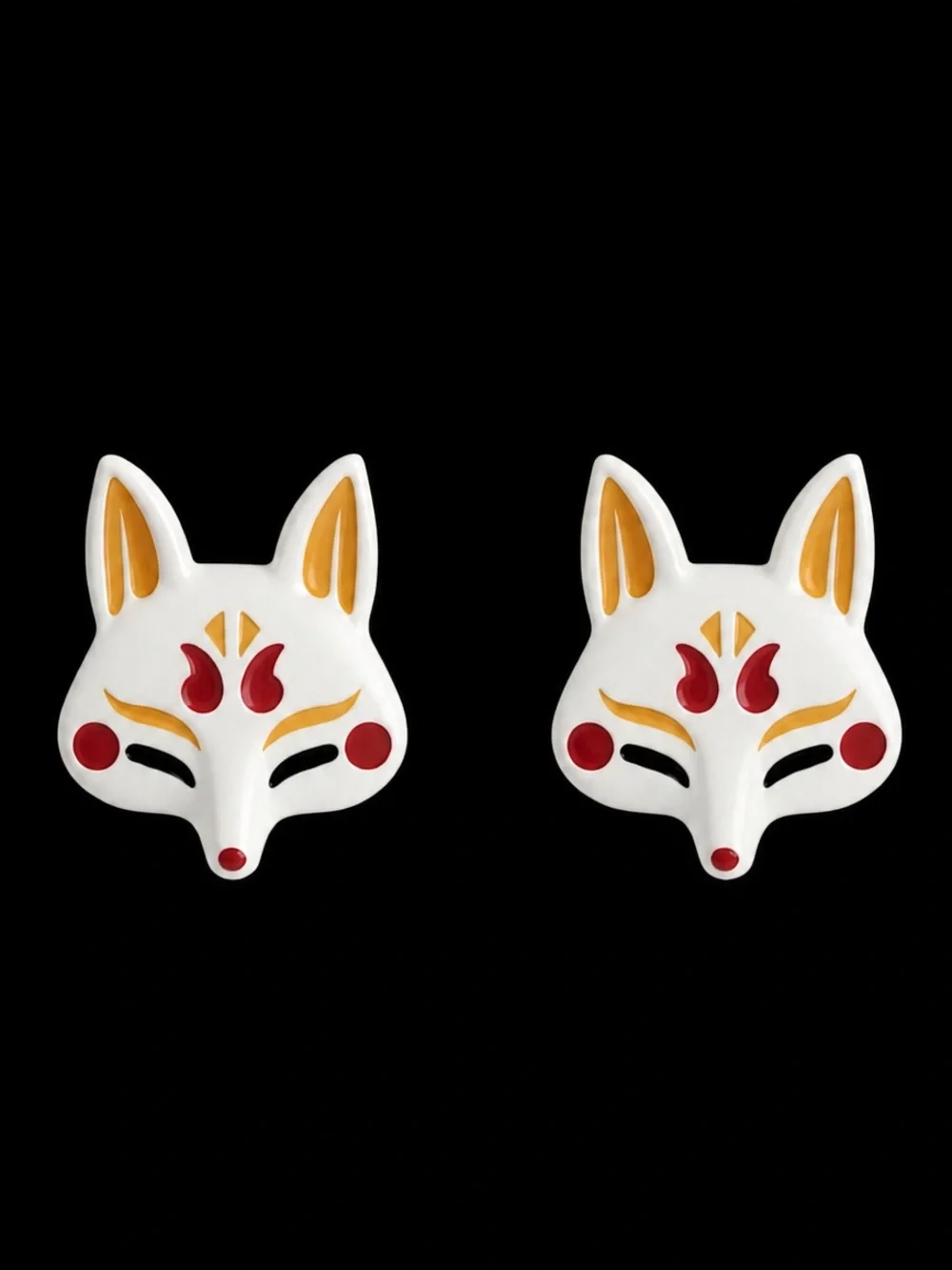 “Kitsune” Japanese Trickster Fox Supernatural Spirit Folklore Magic Kawaii Studs